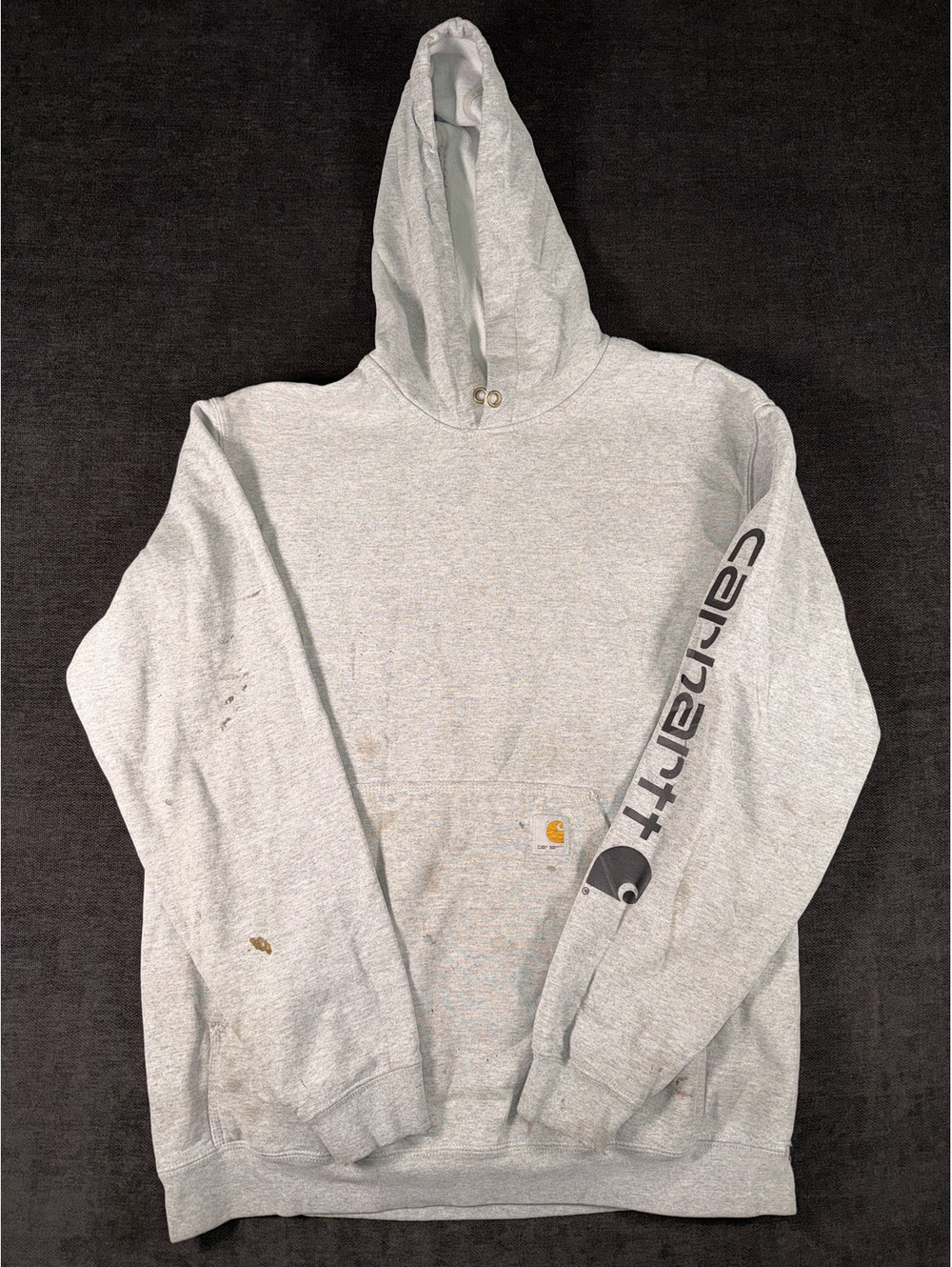 Carhartt Loose Fit Gray Hoodie Sweatshirt Size Large